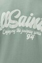 Βαμβακερό μπλουζάκι AllSaints ODYSSEY M008PE πράσινο