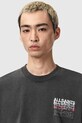AllSaints t-shirt bawełniany GRAPHENE czarny M013PE