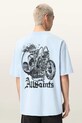 Бавовняна футболка AllSaints PANHEAD бавовна блакитний M021PE
