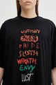 VETEMENTS t-shirt bawełniany 7 Sins czarny ME76TR196BX