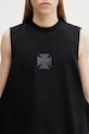 VETEMENTS t-shirt bawełniany Leather Cross czarny ME76TR154BX