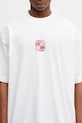 VETEMENTS t-shirt bawełniany Double Biker Cross biały ME76TR178W