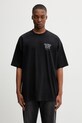 VETEMENTS t-shirt bawełniany Global MF nadruk czarny ME76TR225B