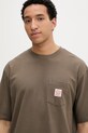 Levi's t-shirt da uomo in cotone SS TEE x WORKWEAR marrone A5850.0030