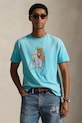 Polo Ralph Lauren t-shirt bawełniany nadruk turkusowy 710B16613