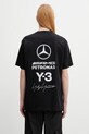 Odzież Y-3 x F1 LOGO SS TEE t-shirt basic męski bawełniany KR2373 czarny