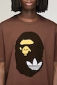 Бавовняна футболка adidas Originals x BAPE KF4915 коричневий