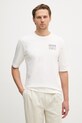 Odzież Lacoste T-shirt męski bawełniany TH0375 biały