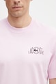 Lacoste tricou din bumbac bărbătesc violet TH2197