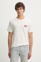 Odzież Levi's t-shirt bawełniany GRAPHIC 22491.1974 beżowy