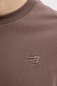 New Balance μπλουζάκι Ανδρικό βαμβακερό MT41533ABP καφέ