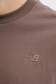 New Balance μπλουζάκι Ανδρικό βαμβακερό MT41533ABP καφέ