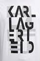Bavlnené tričko Karl Lagerfeld 562225.755130 biela