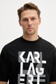 Bavlnené tričko Karl Lagerfeld čierna 562225.755130