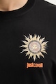 Just Cavalli t-shirt bawełniany 80OAHT20.CJ500 czarny