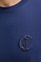 Just Cavalli t-shirt bawełniany 80OAHT07.CJ500 granatowy
