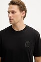 Just Cavalli t-shirt bawełniany czarny 80OAHT07.CJ500