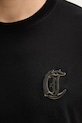Just Cavalli t-shirt bawełniany 80OAHT07.CJ500 czarny