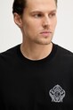 Just Cavalli t-shirt bawełniany czarny 80OAHE15.CJ110