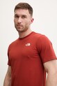 The North Face t-shirt VERTICAL pomarańczowy NF0A8GV1G6I1