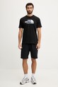 The North Face t-shirt bawełniany MOUNTAIN NF0A8GUXJK31 czarny SS26