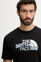 The North Face t-shirt bawełniany MOUNTAIN czarny NF0A8GUXJK31