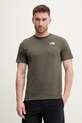 The North Face t-shirt bawełniany GRAPHIC nadruk zielony NF0A8GUW21L1