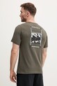 Odzież The North Face t-shirt bawełniany GRAPHIC NF0A8GUW21L1 zielony
