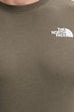 Bombažna kratka majica The North Face GRAPHIC NF0A8GUW21L1 zelena