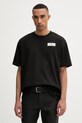 G-Star t-shirt męski bawełniany HB badge relaxed czarny D28606.E385