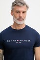 Tommy Hilfiger T-shirt Ανδρικό βαμβακερό σκούρο μπλε MW0MW11797.