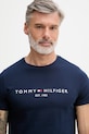 Tommy Hilfiger T-shirt Ανδρικό βαμβακερό σκούρο μπλε MW0MW11797.