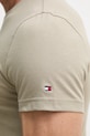Tommy Hilfiger T-shirt ανδρικό βαμβακερό MW0MW11797. μπεζ