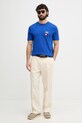 Tommy Hilfiger basic tričko pánske bavlnené MW0MW42367 modrá SS26
