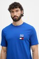 Tommy Hilfiger basic tričko pánske bavlnené modrá MW0MW42367