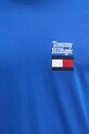 Tommy Hilfiger basic tričko pánske bavlnené MW0MW42367 modrá