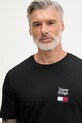 Tommy Hilfiger basic tričko pánske bavlnené čierna MW0MW42367