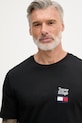 Tommy Hilfiger basic tričko pánske bavlnené čierna MW0MW42367