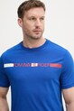 Tommy Hilfiger majica za muškarce od pamuka plava MW0MW42368