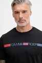 Tommy Hilfiger majica za muškarce od pamuka crna MW0MW42368