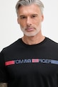 Tommy Hilfiger majica za muškarce od pamuka crna MW0MW42368