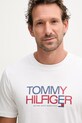 Tommy Hilfiger t-shirt męski bawełniany biały MW0MW42369