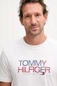 Tommy Hilfiger t-shirt męski bawełniany biały MW0MW42369
