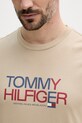 Tommy Hilfiger t-shirt męski bawełniany MW0MW42369 beżowy