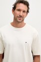 Tommy Hilfiger t-shirt męski bawełniany beżowy MW0MW42382