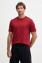 Tommy Hilfiger t-shirt basic męski bawełniany bordowy MW0MW42393