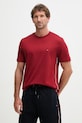 Tommy Hilfiger t-shirt basic męski bawełniany bordowy MW0MW42393