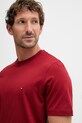 Tommy Hilfiger t-shirt basic męski bawełniany bordowy MW0MW42393