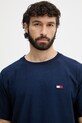 Tommy Hilfiger T-shirt damski bawełniany granatowy MW0MW42396