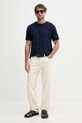 Tommy Hilfiger tričko pánské bavlněné SUMMER MW0MW42381 námořnická modř SS26